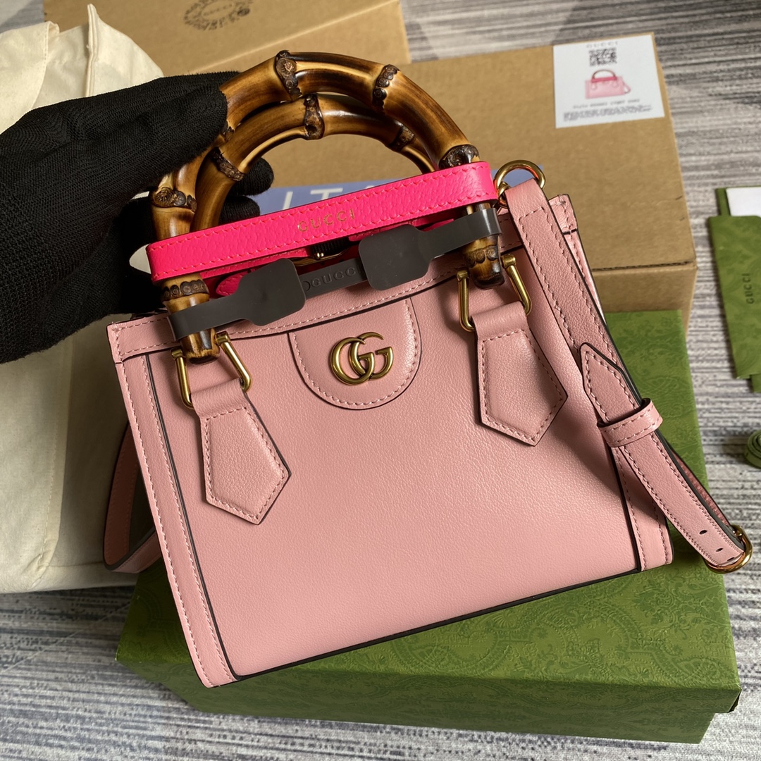 Gucci Diana Mini Tote Bag Shoulder Bag 655661 Pink